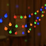 🌟 16.4ft 50-led mini globe string lights: battery operated fairy string lights with 8 modes - ideal for indoor outdoor party, wedding, christmas tree, tapestry & garden décor (multi) логотип