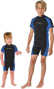 img 3 attached to Neosport Childrens Shorty Wetsuit Black