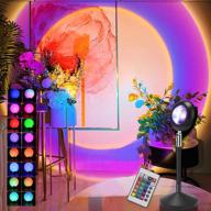 🌅 sunset lamp with 180° rotation | 16 colors | rainbow projection | romantic led light for home party decor | living room & bedroom ambiance логотип