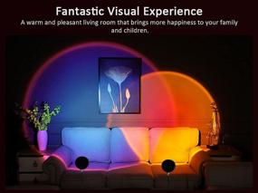 img 2 attached to 🌅 Sunset Lamp with 180° Rotation | 16 Colors | Rainbow Projection | Romantic LED Light for Home Party Decor | Living Room & Bedroom Ambiance