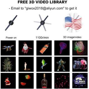 img 2 attached to 🔥 2021 Upgrade GIWOX 3D Hologram Advertising Display Fan with 600 Video Library, 640P Hi-Resolution, WiFi Added - Best Holographic Projector Fan for Business, Store, Shop, Bar (16.5 inch)