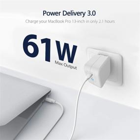 img 1 attached to 🔌 AirienX USB C 61W Wall Charger for iPhone 12 PD 3.0 GaN Type C Fast Charging (Foldable Plug) - Compact & Travel-Friendly Charger for iPhone 12, 11, MacBook Pro/Air, iPad Pro 2020 (White)