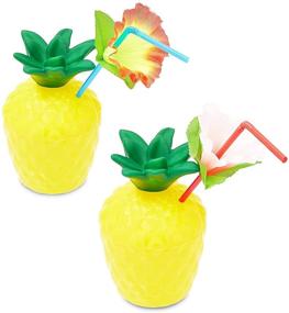 img 2 attached to Plastic Pineapple Straws Hawaiian Party