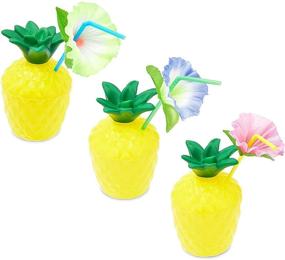 img 1 attached to Plastic Pineapple Straws Hawaiian Party