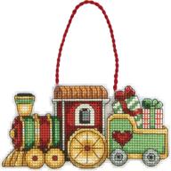 dimensions counted cross stitch train christmas ornament kit: festive holiday craft for decorating (4.75'' w x 2.25'' h) logo