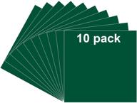 🌿 forest green vinyl sheets - 10 pack, 12x12 inches - permanent adhesive backing for indoor/outdoor marking, lettering, decorating, signs, decals - compatible with oracal 651 vinyl - ideal for cricut, silhouette cameo logo