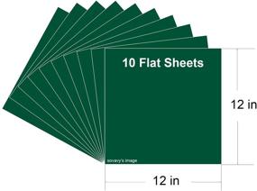 img 3 attached to 🌿 Forest Green Vinyl Sheets - 10 Pack, 12x12 Inches - Permanent Adhesive Backing for Indoor/Outdoor Marking, Lettering, Decorating, Signs, Decals - Compatible with Oracal 651 Vinyl - Ideal for Cricut, Silhouette Cameo