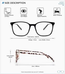 img 1 attached to Gaoye Blue Light Blocking Glasses 2-Pack: Fashion Square Eyewear for Men and Women, Anti-UV & Glare, Spring Hinge, Perfect for Computer Gaming