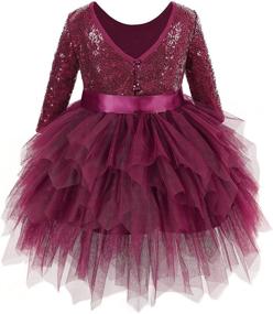 img 3 attached to 👗 Flofallzique Sequined Special Occasion Clothes: Stunning Dresses for Girls' Clothing