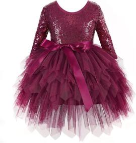 img 4 attached to 👗 Flofallzique Sequined Special Occasion Clothes: Stunning Dresses for Girls' Clothing