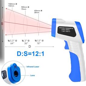 img 1 attached to 🌡️ BTMETER BT-981B Digital Infrared Thermometer: Non-Contact HVAC IR Temperature Gun, -50℃ to 450℃ (-58 to 842℉) with Backlight, Data Hold, and Temp Heat Gauge