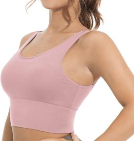 img 2 attached to 🏋️ WANOSS Comfortable Longline Wireless Sports Bras for Women - Padded Tank Top Ideal for Workout, Gym, and Yoga