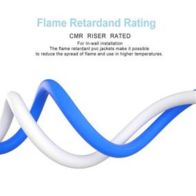 img 1 attached to CELERTEC CAT6 Ethernet Cable, 500ft, 23AWG Solid Bare Copper, UTP, 🔵 550MHz, ETL Listed & CMR Riser Rated, Indoor, Bulk Ethernet Cable - Blue