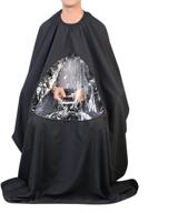 💈 ultnice salon home barbers hairdressing cape gown with hair cutting viewing window - 6357 (black) logo