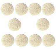 pack of 10 organic loofah facial pads, reusable exfoliating luffa 🌿 scrubber rounds for face cleansing and makeup removal, eco-friendly, non-toxic chemicals by serrento logo