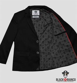 img 1 attached to 🧥 Stylish Black Bianco Blazer Jacket for Boys' Suits & Sport Coats: Perfect Blend of Elegance and Comfort