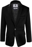 🧥 stylish black bianco blazer jacket for boys' suits & sport coats: perfect blend of elegance and comfort logo