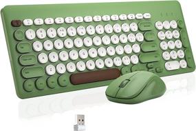 img 4 attached to 🔋 Superbcco Wireless Keyboard and Mouse Combo: USB Cordless, Numeric Keypad, Quiet Click, Slim Design for Desktop/PC/Laptop – Chocolate Green