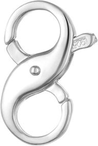 img 3 attached to 🦞 Lobster Clasp Necklace Bracelet Extender: .925 Sterling Silver – Italian-Made DIY Jewelry Repair Kit Supplement – Findings and Supplies for Closures Claw (15.5mm x 7.5mm)