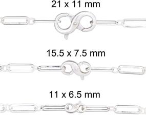 img 2 attached to 🦞 Lobster Clasp Necklace Bracelet Extender: .925 Sterling Silver – Italian-Made DIY Jewelry Repair Kit Supplement – Findings and Supplies for Closures Claw (15.5mm x 7.5mm)