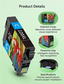 img 2 attached to 🖨️ SEOKOK Remanufactured Ink Cartridge: Epson 220XL T220XL, 5Pack Set for WF & XP Printers