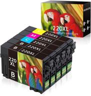 🖨️ seokok remanufactured ink cartridge: epson 220xl t220xl, 5pack set for wf & xp printers logo