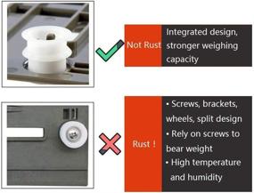 img 2 attached to 🔧 W10350376 Dishwasher Upper Top Rack Adjuster for Whirlpool Kenmore Kitchenaid - Pack of 2