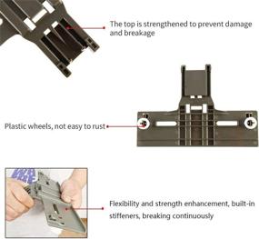 img 3 attached to 🔧 W10350376 Dishwasher Upper Top Rack Adjuster for Whirlpool Kenmore Kitchenaid - Pack of 2