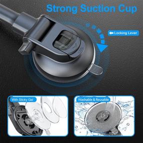 img 1 attached to 🚗 Highly Magnetic Dash Car Mount for iPhone 12, Galaxy, Moto, LG | Suction Cup Phone Holder for Dashboard and Windows | Anti-Shake Stabilizer Included
