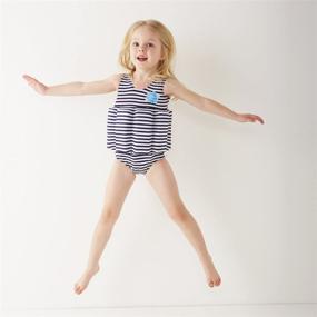 img 2 attached to Splash About Float Suit: Adjustable Buoyancy Swimwear for 1-2 Years, 🏊 Navy & White Stripe - A Secure and Fun Introduction to Water!