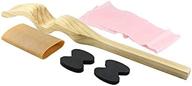 🩰 enhance flexibility and performance with premium professional wooden foot stretchers for dancers - carrying bag, 2 bands, and 2 foam pads included логотип