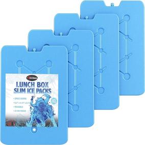 img 3 attached to 🧊 Reusable Kona Ice Packs for Lunch Bags - No Ice Needed - Long Lasting (-5C) Thin Freezer Packs - Freezes in 25 Minutes (4-Pack)