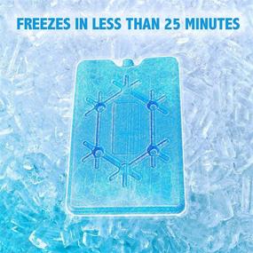 img 2 attached to 🧊 Reusable Kona Ice Packs for Lunch Bags - No Ice Needed - Long Lasting (-5C) Thin Freezer Packs - Freezes in 25 Minutes (4-Pack)