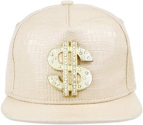 img 3 attached to Hip Hop Hat - Trendy Flat-Brim Cap for Men and Women; Adjustable Snapback Style