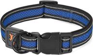 breathable dog collar: reflective and lightweight, adjustable nylon outdoor adventure pet collar – cbbpet mesh padded design logo