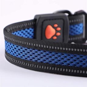 img 1 attached to Breathable Dog Collar: Reflective and Lightweight, Adjustable Nylon Outdoor Adventure Pet Collar – CBBPET Mesh Padded Design