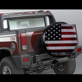 img 2 attached to 🏕️ Waldeal American Flag Happy Camper Spare Tire Covers