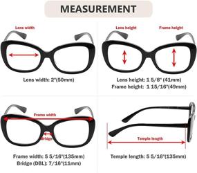 img 2 attached to Eyekepper 4-Pack: Stylish Oversized Reading Glasses for Women - Chic Readers Collection