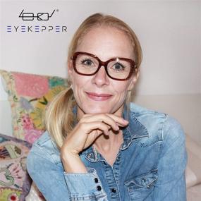 img 3 attached to Eyekepper 4-Pack: Stylish Oversized Reading Glasses for Women - Chic Readers Collection