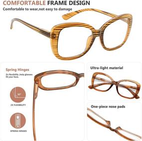 img 1 attached to Eyekepper 4-Pack: Stylish Oversized Reading Glasses for Women - Chic Readers Collection