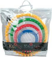 🧶 knifty knitter round loom set: genuine 4 looms, hook & bag bundle logo