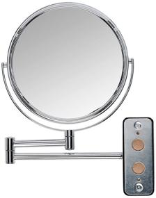 img 3 attached to 💄 Jerdon JP7808C 8-Inch Chrome Wall Mount Makeup Mirror - 8x Magnification & Sleek Design
