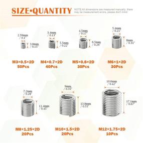 img 3 attached to Rustark Thread Inserts Stainless Helicoil