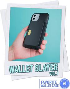 img 3 attached to 📱✨ Smartish Wallet Slayer iPhone 12/12 Pro Case - Slim + Protective Credit Card Holder (Silk) - Black Tie Affair