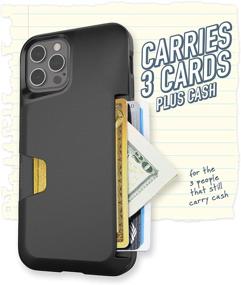 img 2 attached to 📱✨ Smartish Wallet Slayer iPhone 12/12 Pro Case - Slim + Protective Credit Card Holder (Silk) - Black Tie Affair