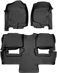 img 4 attached to 🚗 MAXLINER Floor Mats 2nd Row Bucket Seat Liner Set - Black for 2009-2014 Chevy Tahoe / 2011-2014 GMC Yukon