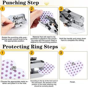 img 1 attached to 🔧 Grommet Eyelet Pliers: 3/16 Inch Punch Tool with 200 Metal Eyelets for Card, Paper, and Canvas - Portable Handheld Grommet Setting Tools (Silver and Golden)