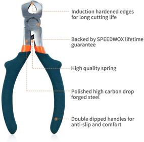 img 3 attached to 🔪 SPEEDWOX Mini End Cutting Pliers: 4 Inch Precision Wire Cutters for Jewelry Making, Beading, and Craft - Small End Nippers for Fine Cuts, Micro Shoe Repairs, and Pulling Nails