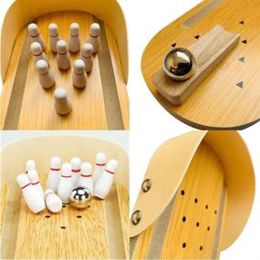 img 3 attached to 🐦 PINVNBY Parrot Bird Wooden Mini Desktop Bowling Toy for Intelligent Training & Enrichment Game - Perfect for Parakeets, Finches, Budgies, Cockatiels, Conures, Love Birds, and Amazon Parrots