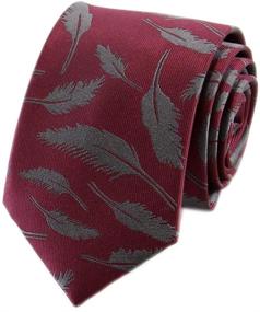 img 3 attached to 🌸 Stylish Purple Floral Necktie: Perfect Men's Fashion Accessory